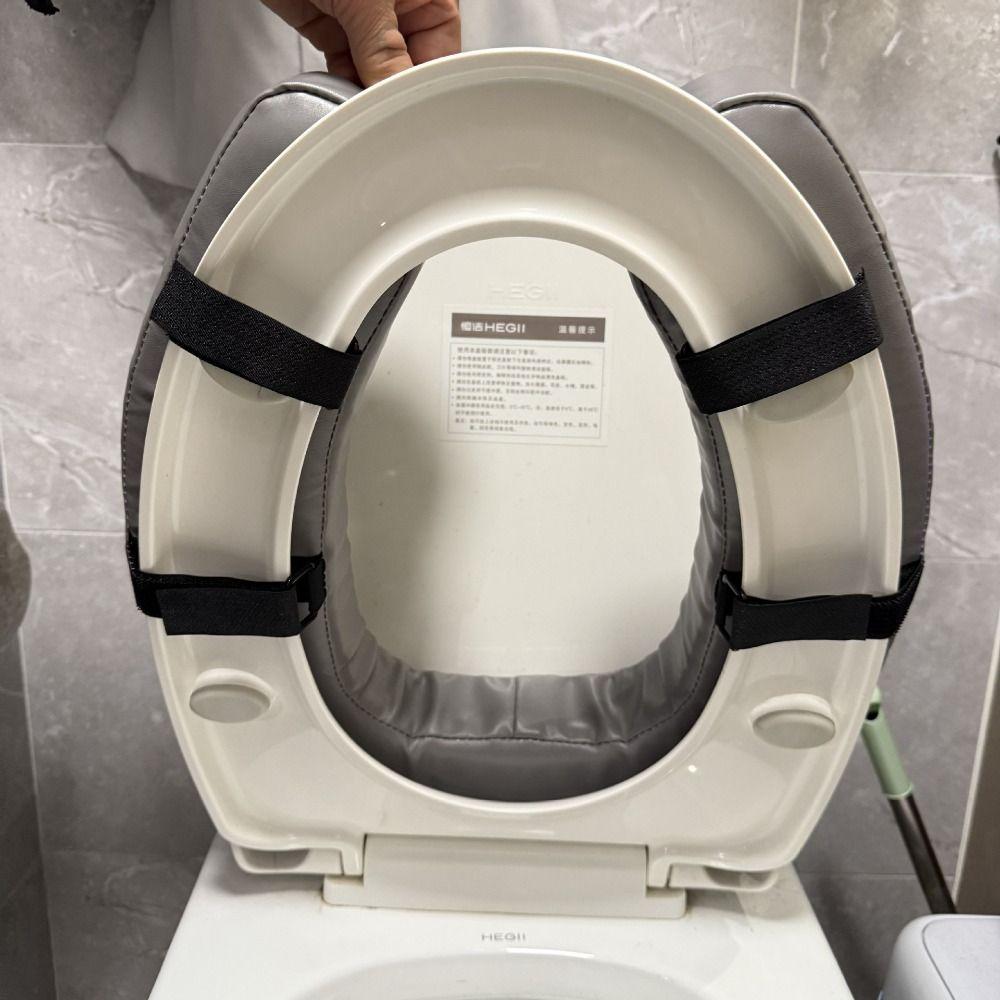 Waterproof U-Shape Toilet Seat Riser Washable Toilet Seat Pad  For Elderly