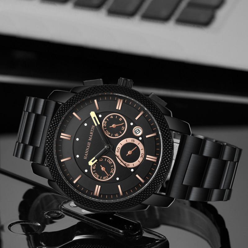 New Fashion Multifunctional Chronograph Waterproof Quartz Watch Three Eyes Sports Watch Calendar Watch