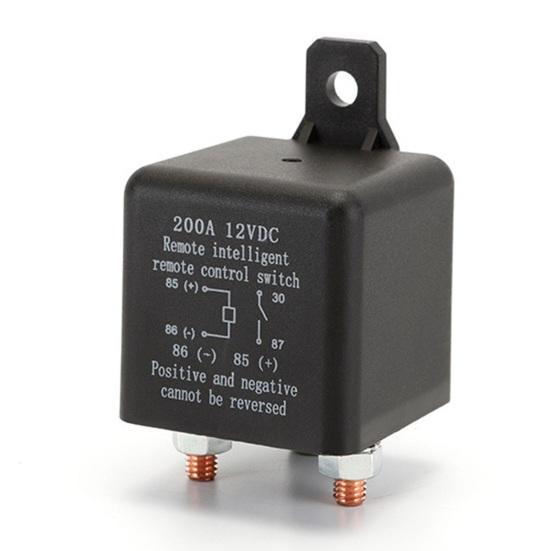 Automotive Relay Wireless Remote Control 200A 12V Battery Disconnect Switch with Waterproof Shell Copper Terminals