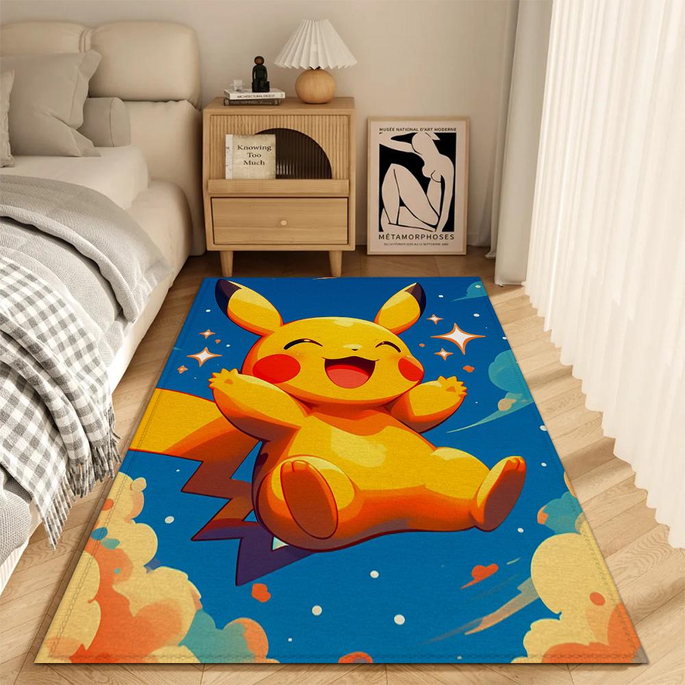 Fashion Entrance Mat Kitchen Carpet Living Room Rugs Decoration P-pikachu Bath Mats Balcony Doormat Front Door Non-slip Pad Rug