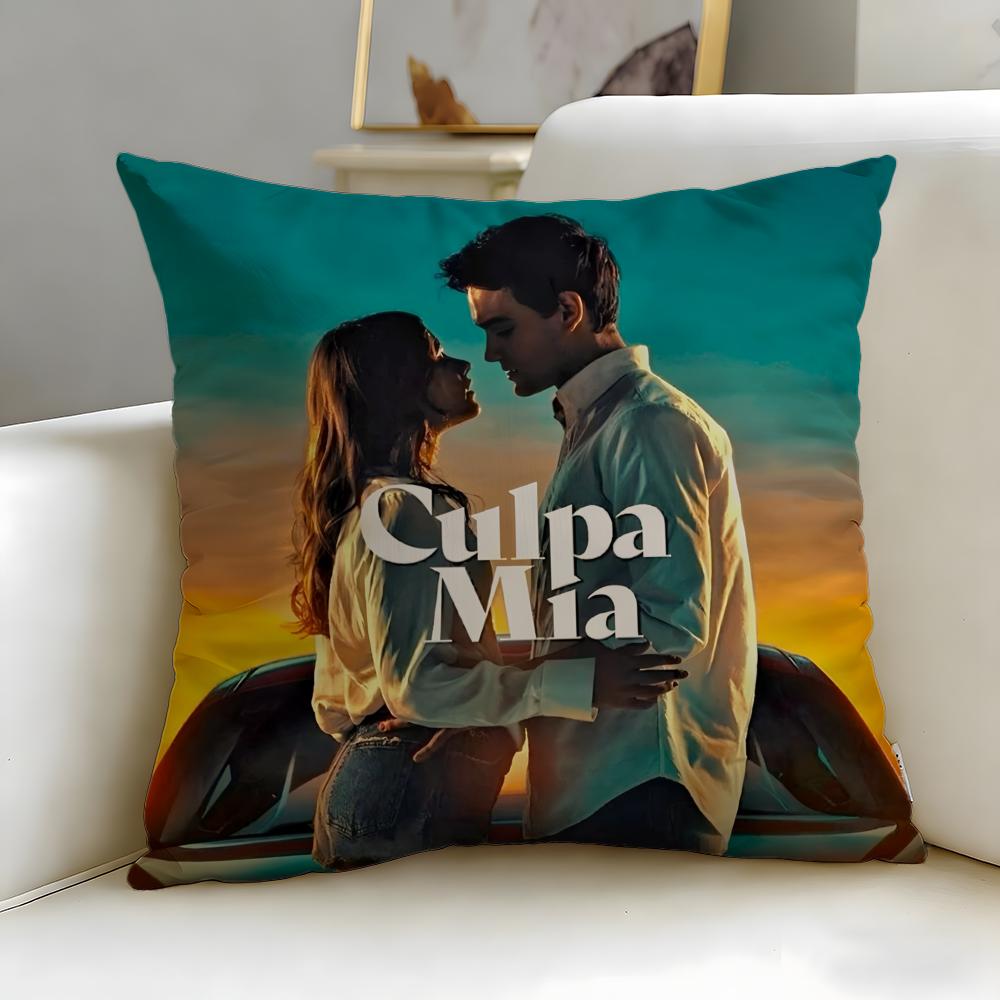 classic movie My Fault Culpa Mia Cushion Cover Soft  EasyWash Pillow Case  Versatile for Couch Bed Travel and Office