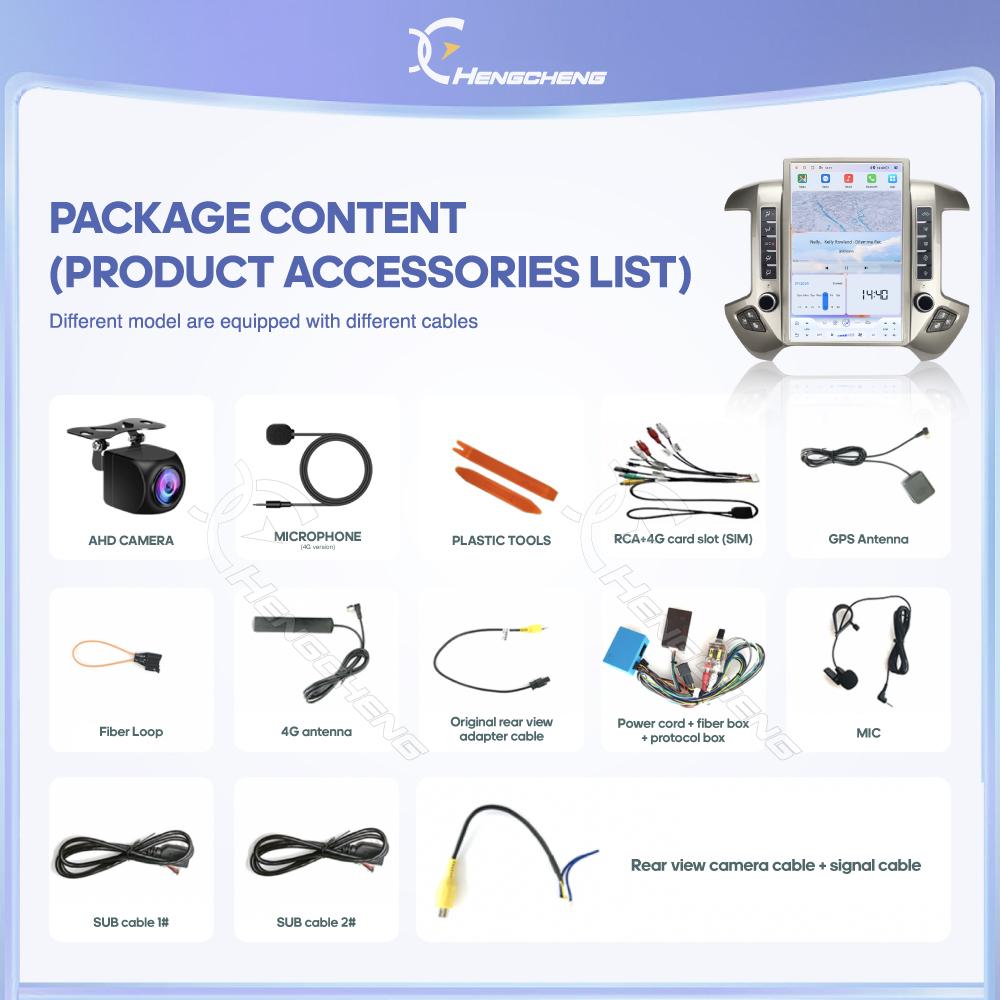 NEW 14.4inch Car MultimediaVideoPlayer For Chevrolet Silverado GMC Sierra 2013-2019 Android13 GPS Navigation Carplay 4G Wifi 360