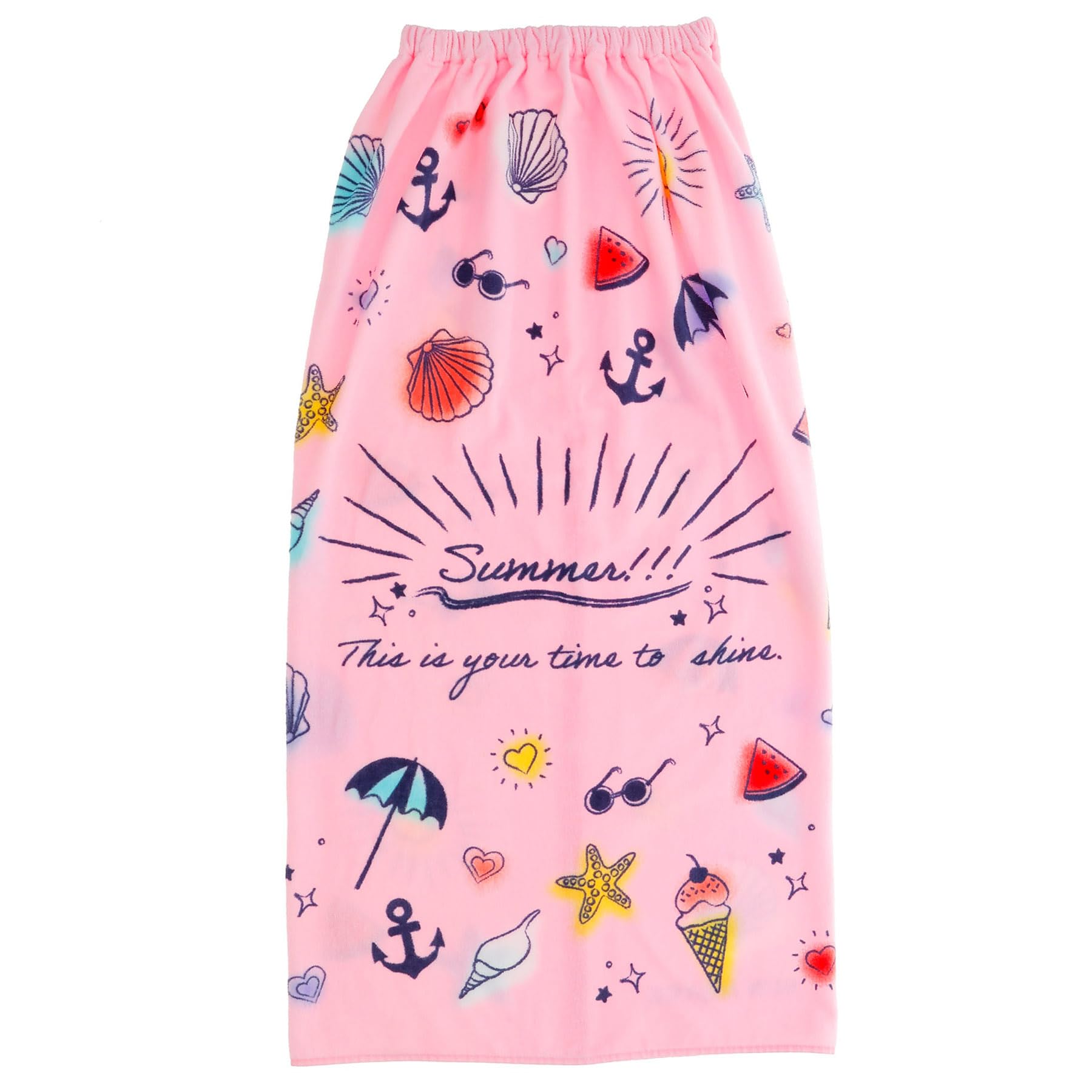 

Marushin 100 см Длинный Обертывающий SUN Летний Антибактериальный и УФ для 0625020600 Полотенце, СЕРДЦЕ, Иконка, Защита, Девочки,