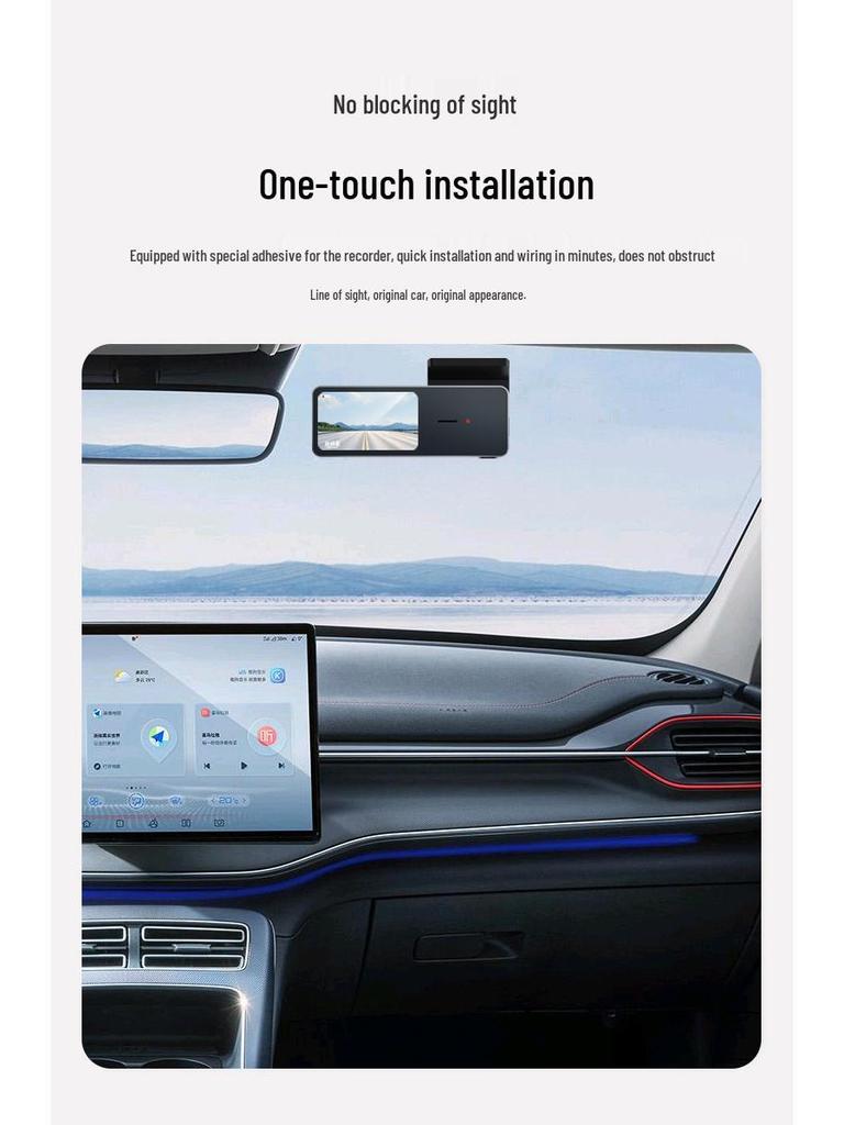 Iron General Dashcam 2025: No-Wiring 4K Panoramic HD Night Vision, Dual Front and Rear Recording