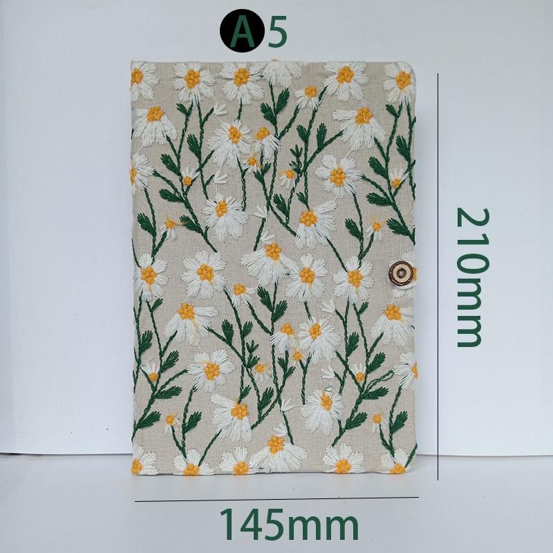 A6 Embroidery Cloth Notebook: Student Planner & Diary