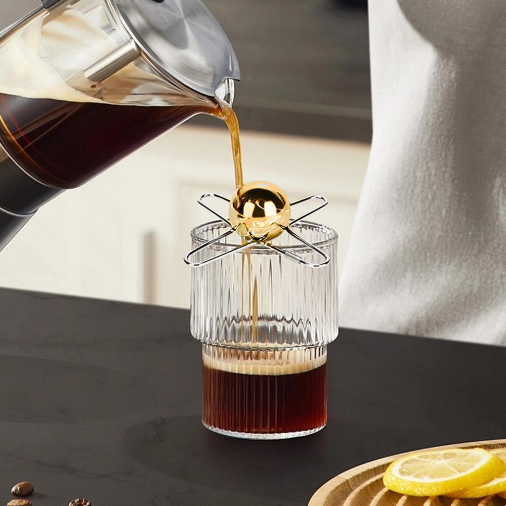 Stainless Steel Coffee Ice Hockey Ball Holder Coffee Frozen Ball for Espresso Coffee Reusable Cooling Coffee Tool