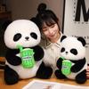 Milchtee Panda Puppe Plüschtier Puppe Nationales Schatz Panda Sichuan Souvenir Kinder Geburtstagsgeschenk für Männer und Frauen