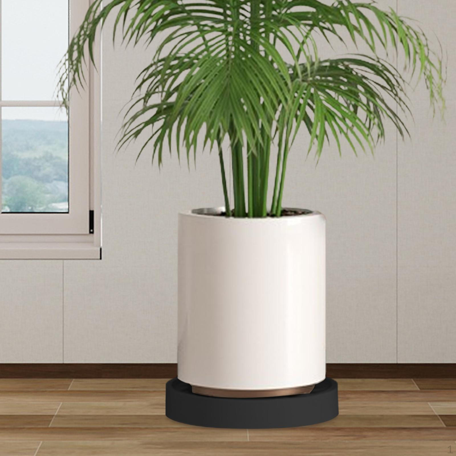 

Подставка для растений на колесах со встроенным дренажным лотком, держатель на колесах, воздухопроницаемый, большой 43cmx6.5cm чёрный