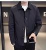 Men's Spring & Autumn Slim Fit Korean Style Lapel Jacket - Solid Color, Versatile & Fashionable Casual Top