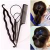 4Pcs Braid Ponytail Bun Maker Comb DIY Hair Styling Set