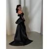 Spring Summer New Arrival Black Sheer Lace Sleeve Wedding Party Dress European American Style