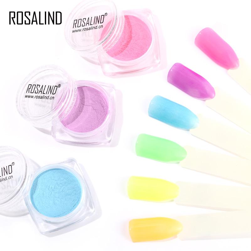 ROSALIND אבקה זוהרת 1 גרם מנורת לילה עבור לק קישוטי אמנות ציפורניים אבקת קריסטל