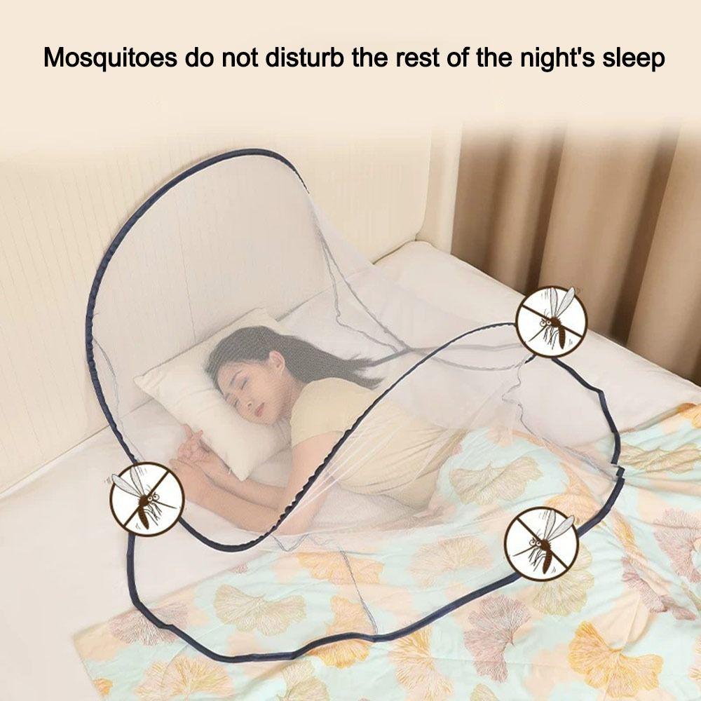Foldable Portable Mosquito Tent Breathable Bed Head Protection Net Indoor Bed Use