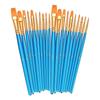 10-Piece Children's Paint Brush Set: Blue Handle Nylon Brushes for Acrylic, Watercolor, and Oil Painting
