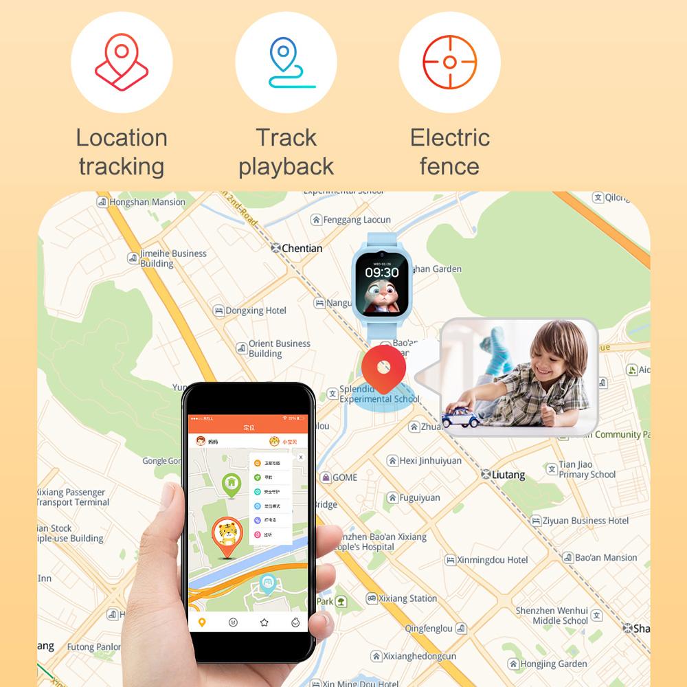 VK26 Children Smartwatch SOS Alarm HD Camera Video Call WIFI GPS Positioning SIM Card Kids 4G Watch For Boys Girls Gifts