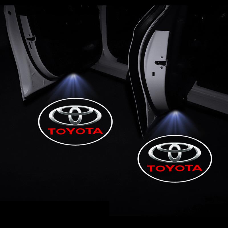 1/2pcs LED Car Door Courtesy Light Projector Welcome Lamp Car Badge for Toyota TRD GR Chr Corolla Yaris Rav4 E150 E120 Land Cruiser 200