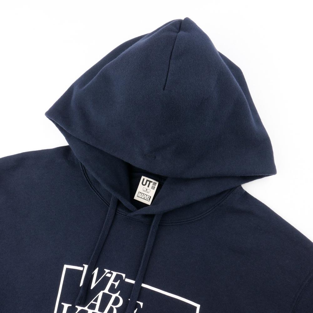 Uniqlo × Marvel Collaboration Hooded Long Sleeve Pullover Sweatshirt Unisex Sweatshirt Navy 431812-69