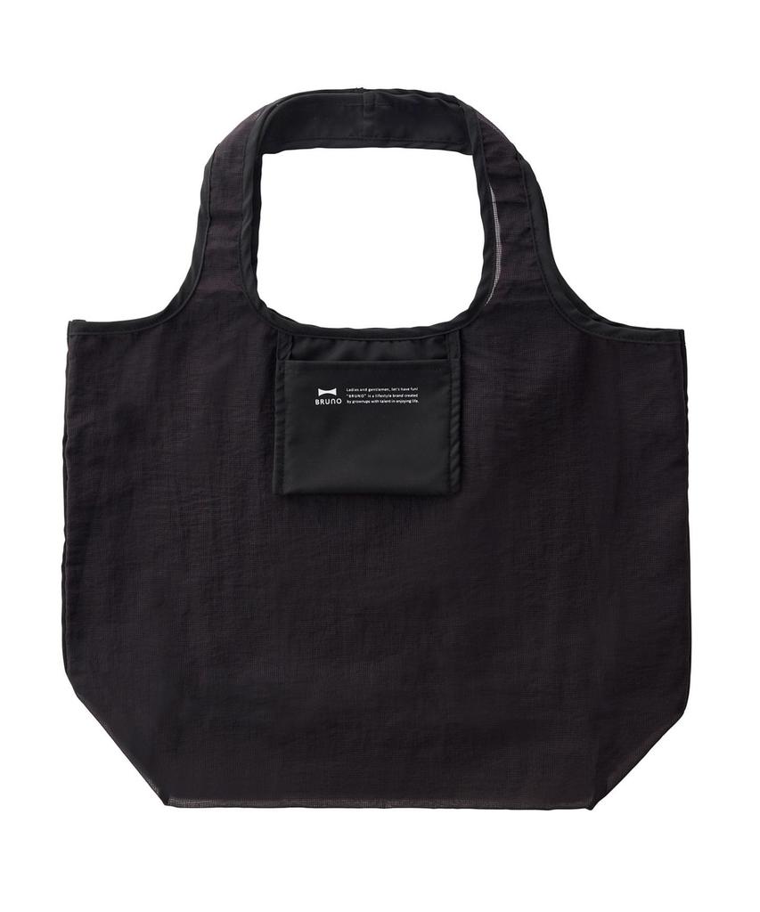 BRUNO Pocketable Eco Bag, Medium, Black, No Size, BDS039-BK