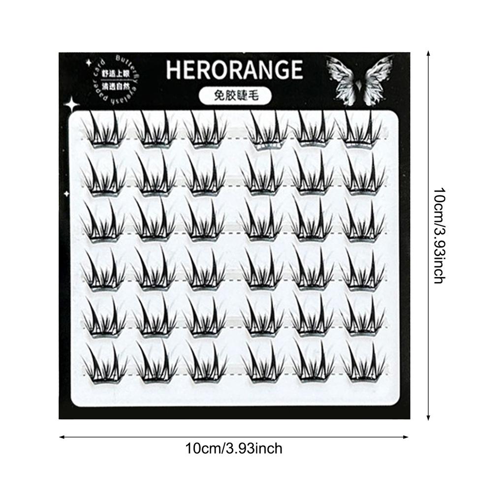 Self Adhesive Individual Eyelashes No Glue Needed Fluffy Cluster Eyelash Korean Fashion Manga Lash Extension for Daily Makeup