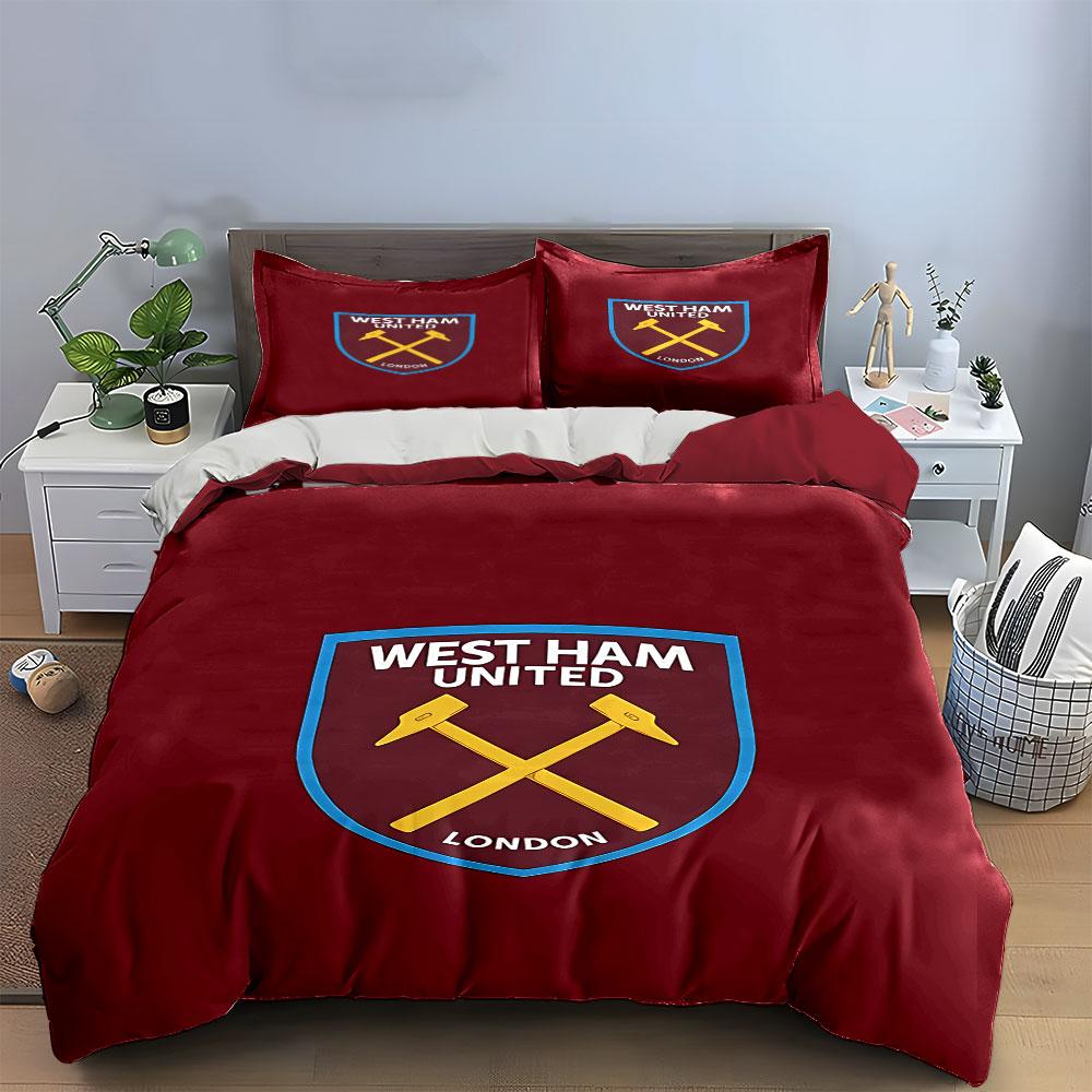 Set Biancheria da Letto West Ham United Set Copripiumino Copripiumino Federe (1 * Copripiumino 2 * Federe, senza piumino)