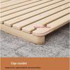 Japanese Tatami Solid Wood Moisture-Proof Low Bed with Slat Base - No Headboard, Double Floor-Standing Simple Platform Design.