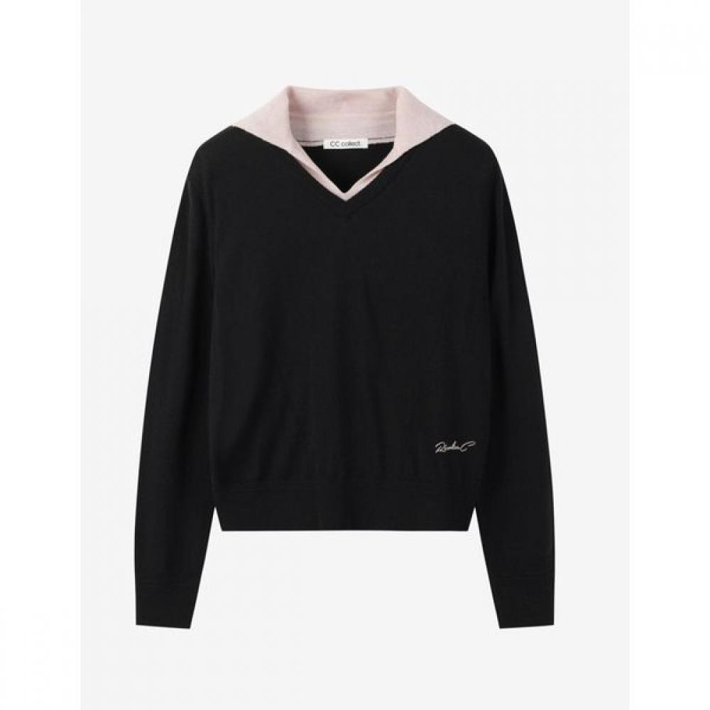 Cc Collect Color Block Knit C261ksk003