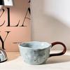 300ML Cute Cartoon Hand Pinched Irregular Ceramic Mugs Creative Coffee Cup Afternoon Tea Milk Juice Mugs Household Water Cups