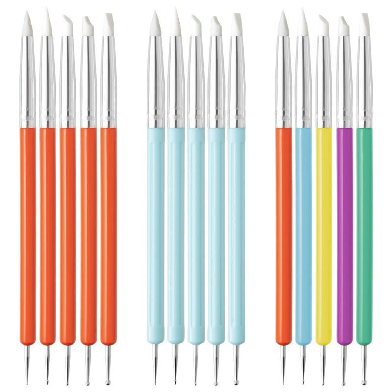 Dual-Use Nail Art Dotting and Embossing Pen Set