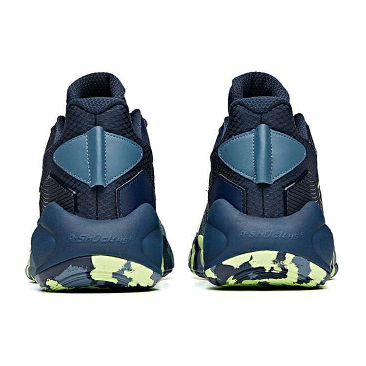 ANTA Basketball Shoes Men's Mid top Coastal Blue/Checkerboard Gray 112111609-5