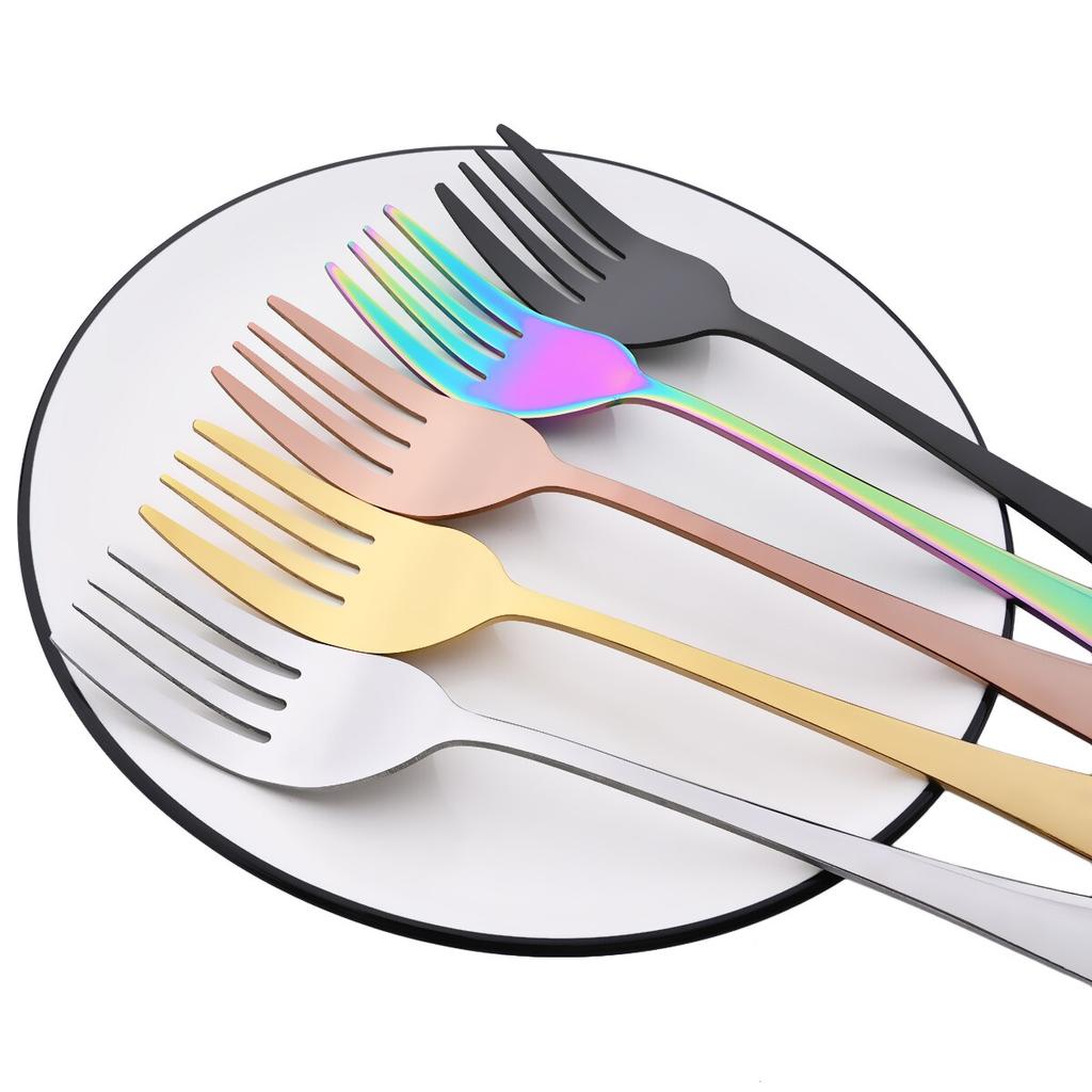 2 adet yemek takımı seti gıda salata çatalı sofra servis çatalı çatal bıçak takımı ayna cilalı paslanmaz çelik gümüş batı mutfak aracı