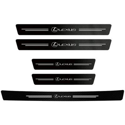 Car Door Panel Protective Stickers Carbon Fiber Threshold Scratch Resistant Stickers For RX330 IS250 Ct200h RX350 GS NX