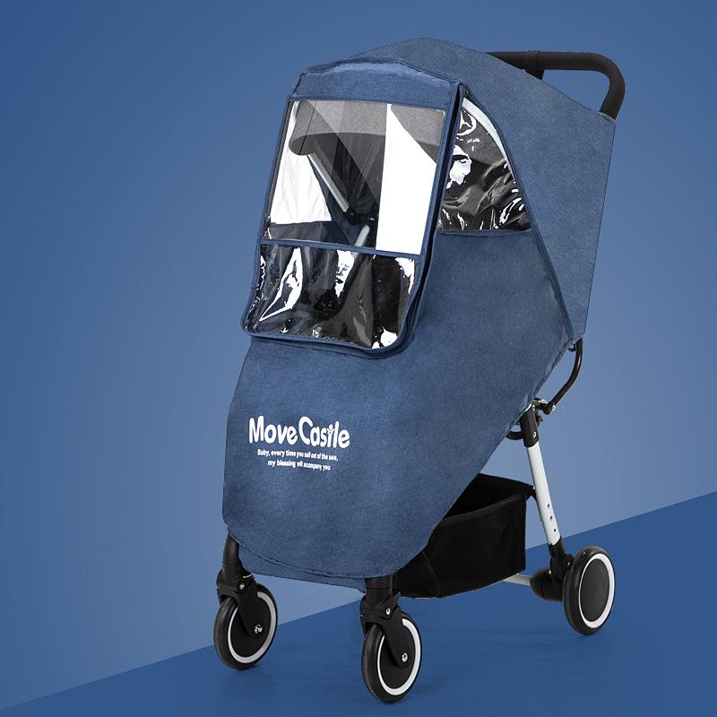 Universal Wind & Rain Cover for Baby Stroller - Windproof, Warm, Umbrella-Compatible Stroller Shield.