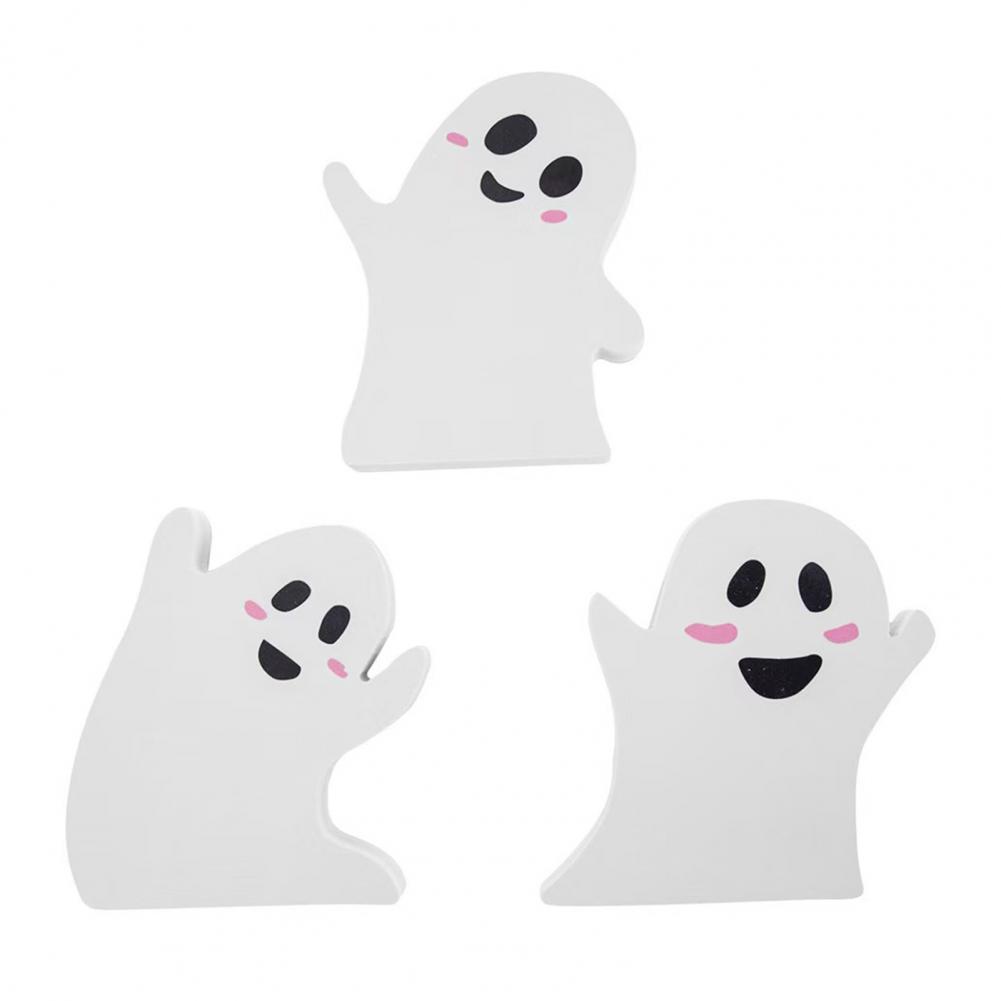 

Halloween Ghost Ornaments Wooden Ghost Ornaments Rustic Halloween Ghost Tiered Tray Ornaments Farmhouse Decor Set for Desktop