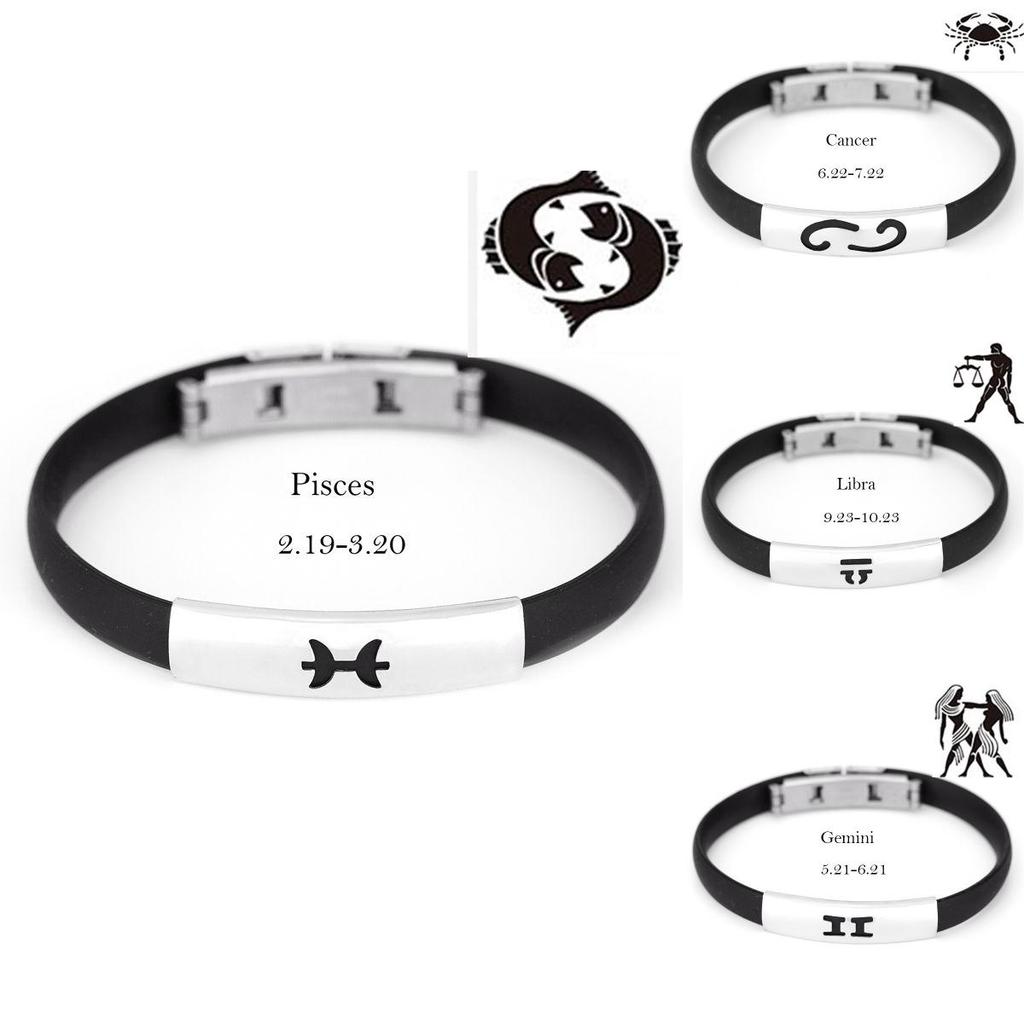 Pulseiras Atemporais Constelação Aço Inoxidável Silicone Para Homens E Mulheres