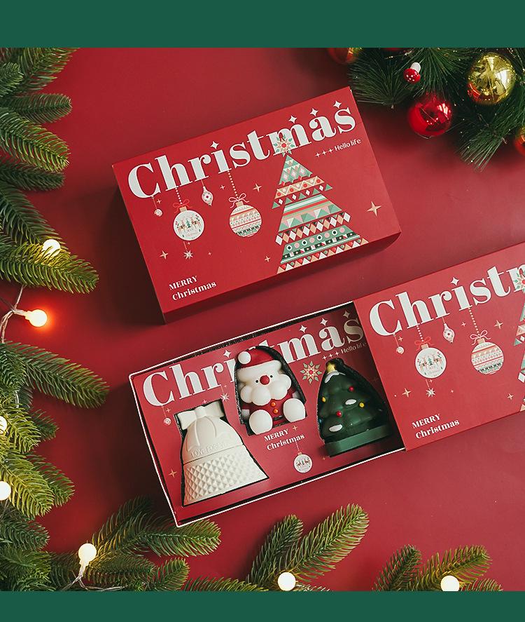 Christmas Scented Candle Set: Handmade Fragrance Ornaments for Festive Atmosphere and Gift-Giving