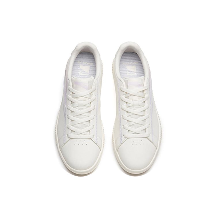 Anta Casual Low-Top Skate Shoes Women sneaker White Purple 122228060-4