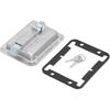141mm/5.6inch 304 Stainless Steel Door Latch Flush Mount Paddle Door Latch Weatherproof Toolbox Lock with 2 Keys for RVs Campers Trailers Truck