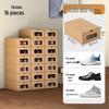 Schuhregal: Platzsparende transparente Kraftpapier-Aufbewahrungsboxen