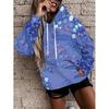 Womens Oversized Hooded Sweatshirt With Botanical Cartoon Print Loose Fit Comfortable Casual Top 2025