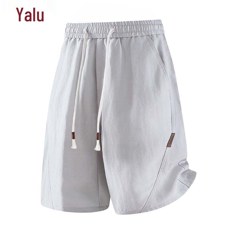Men s Summer Tencel Linen Blend Casual Shorts 4XL