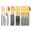 Rainbow 18/10 Stainless Steel Dinnerware Set Kitchen Flatware Tableware Sets Knife Fork Spoon Tea Spoon Cutlery Set Service for 6