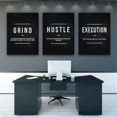 Ramă din lemn masiv Decor pentru interioară Poză Pânză 1 Pânză Citate inspirate Poster Birou studiu agățat tablou Perete Acasă Pânză