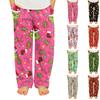 Children's Versatile Christmas  Print Pocket Plush Casual Pants Pajama Pants Home Pants