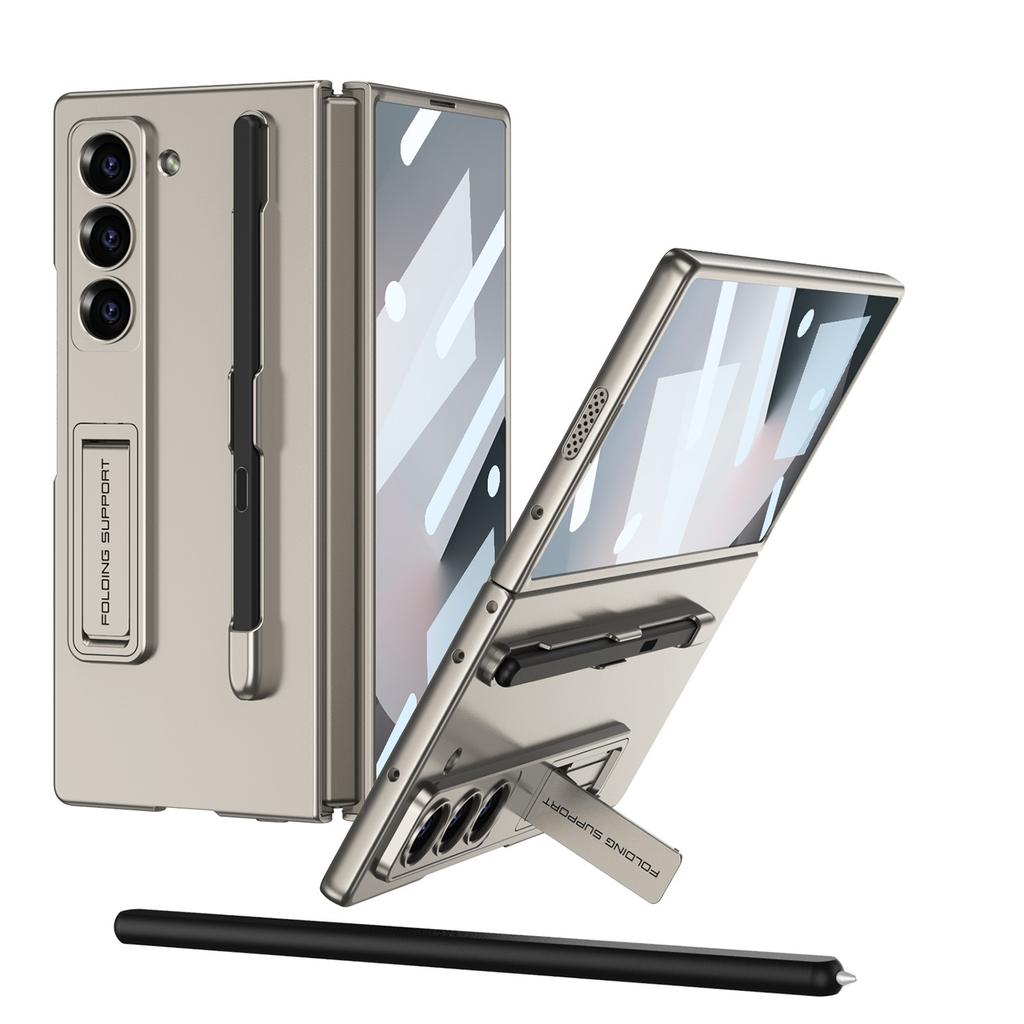 Samsung Z Fold6 Mobile Phone Case Folding Screen Pen Slot Fold6 Shell Film Integrated Adjustment Bracket Anti Fall Hard Case