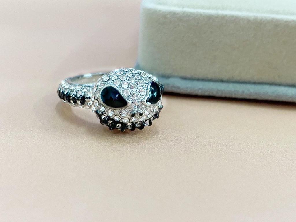Duowei Halloween Pumpkin Skull Two-Color Ring - Creative Party Jewelry