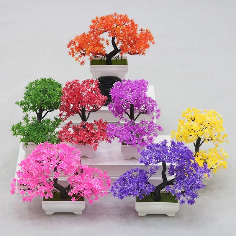 The Pine Artificial Greeting Guests Potted Plant Indoor Use For Desktop Decor