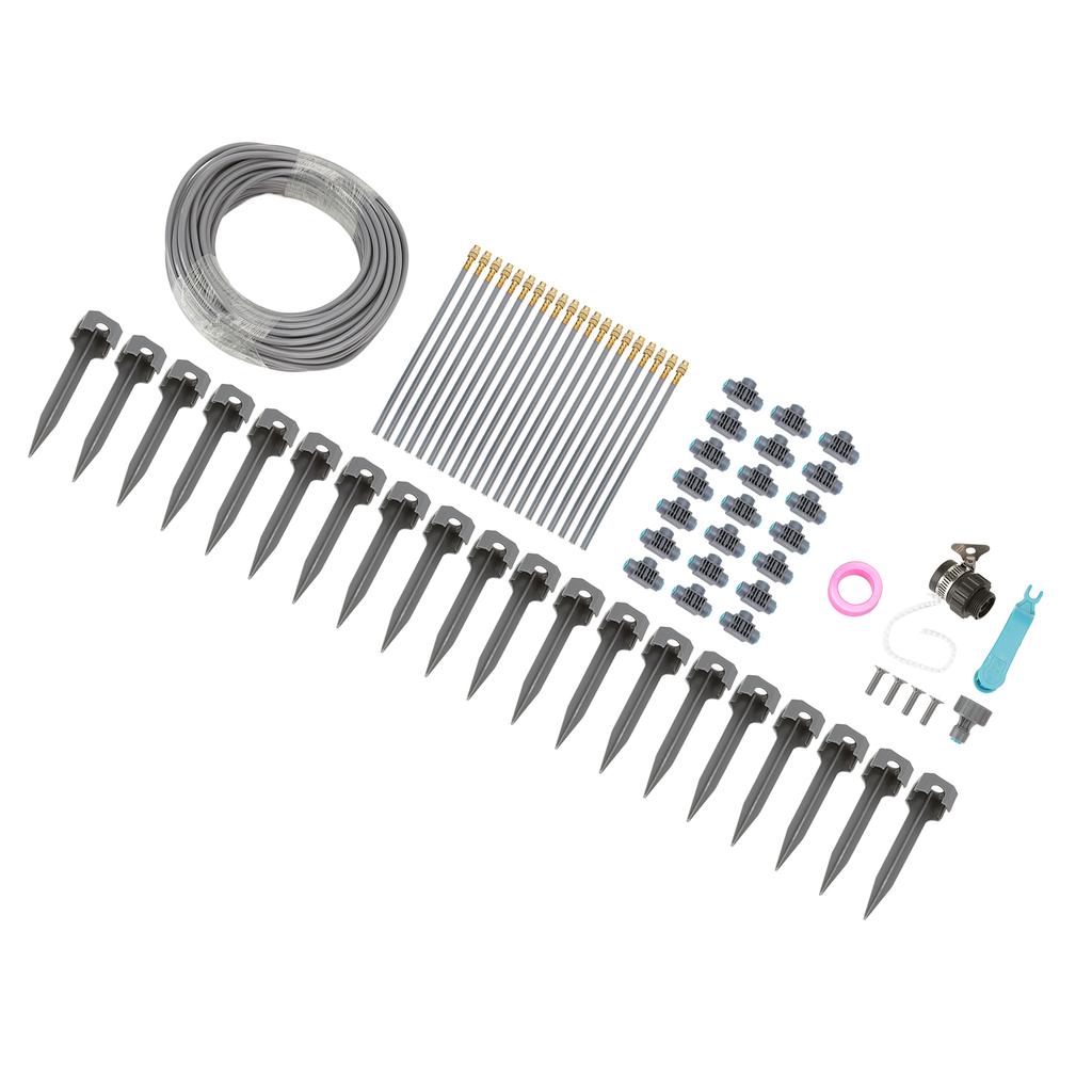 Gartenbewässerungs-Nebelsystem 82FT 4/7 PVC-Schlauch Tropfbewässerung Sprinkler-Set mit Schnellkupplungen für Gewächshaus Pflanze Rasen