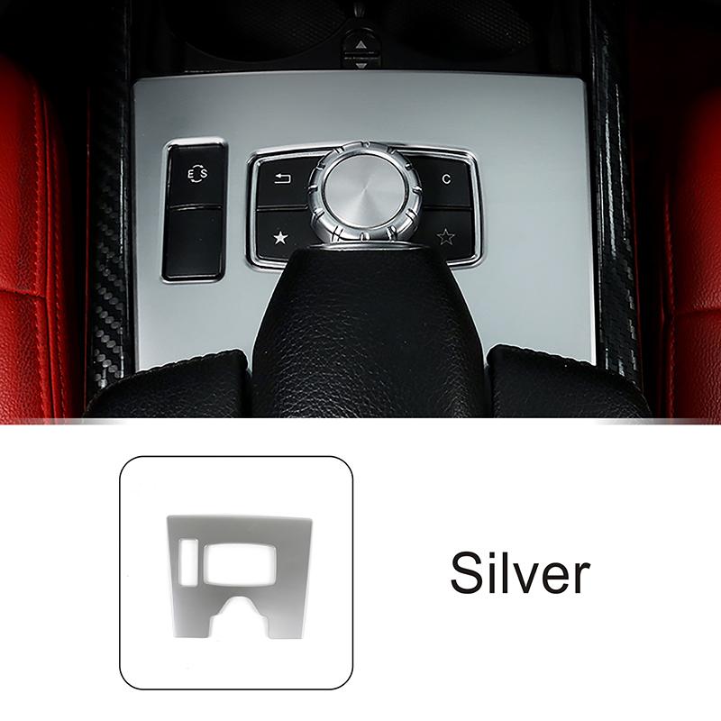 Car Center Console Multimedia Panel Decoration Cover Trim For Mercedes Benz E Class W212 2014-2015 LHD Stainless Steel Sticker серебряный