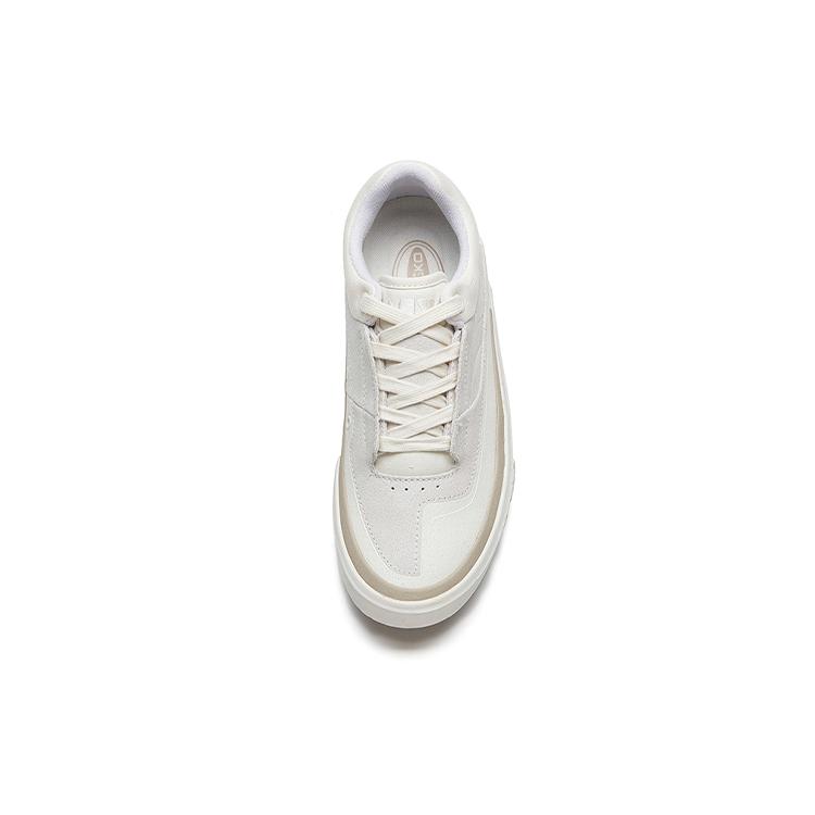New Anta Ao Li Low Top Skateboard Shoes Women's White Leather Suede 122218011-2