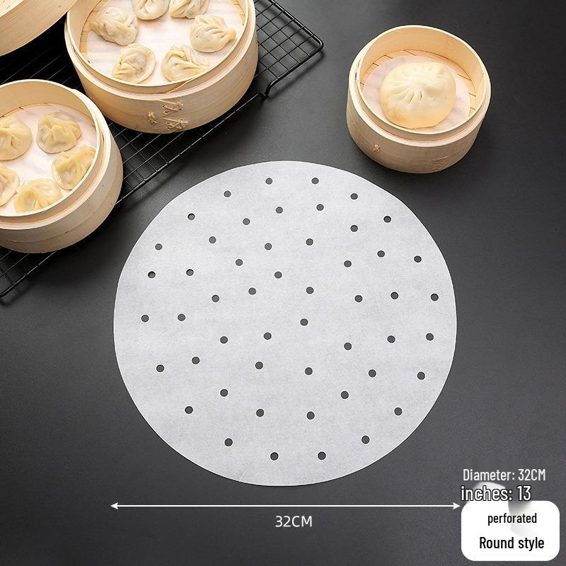 Disposable Non-Stick Steamer Mat for Mantou Baozi - Heat-Resistant Silicone Oil Baking Paper